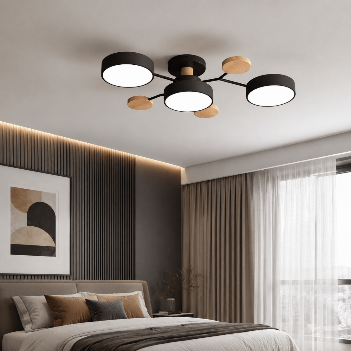 Modern round LED ceiling light with a minimalist design
