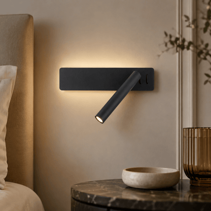 Rotatable LED lamp for flexible bed and reading illumination