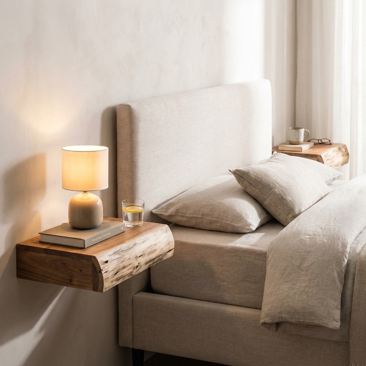 Floating Nightstands Set of 2 for Space-Saving Bedrooms