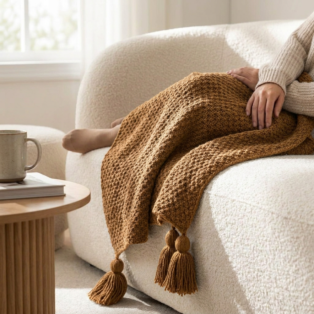 Nordic Chunky Blanket for Cozy Layered Ambiance