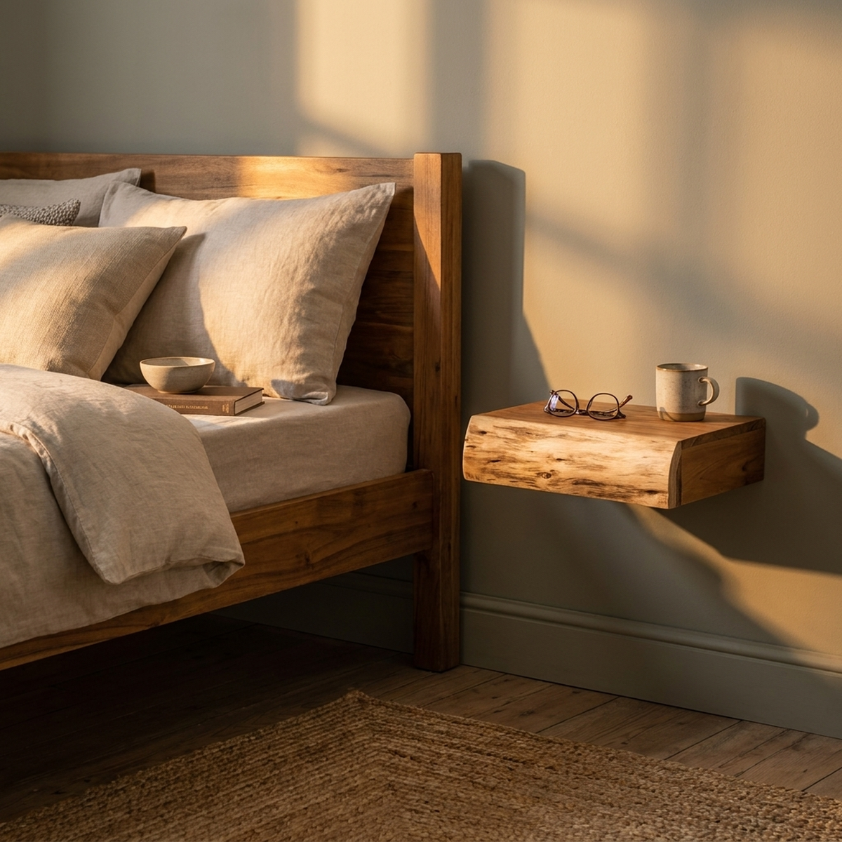 Floating Nightstands Set of 2 for Space-Saving Bedrooms