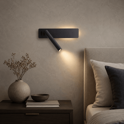 Rotatable LED lamp for flexible bed and reading illumination