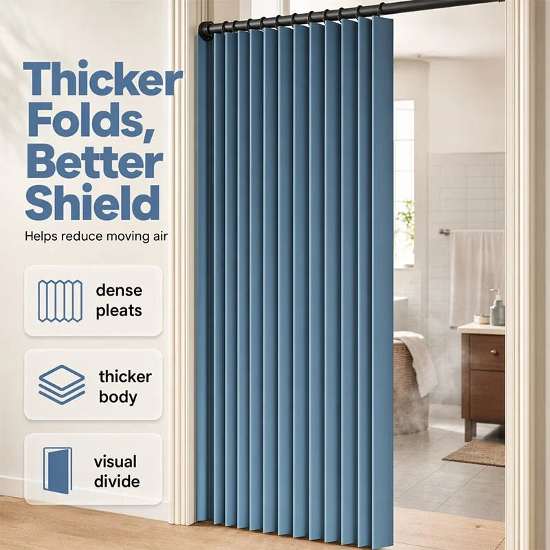 Magnetic Linen Shower Curtain