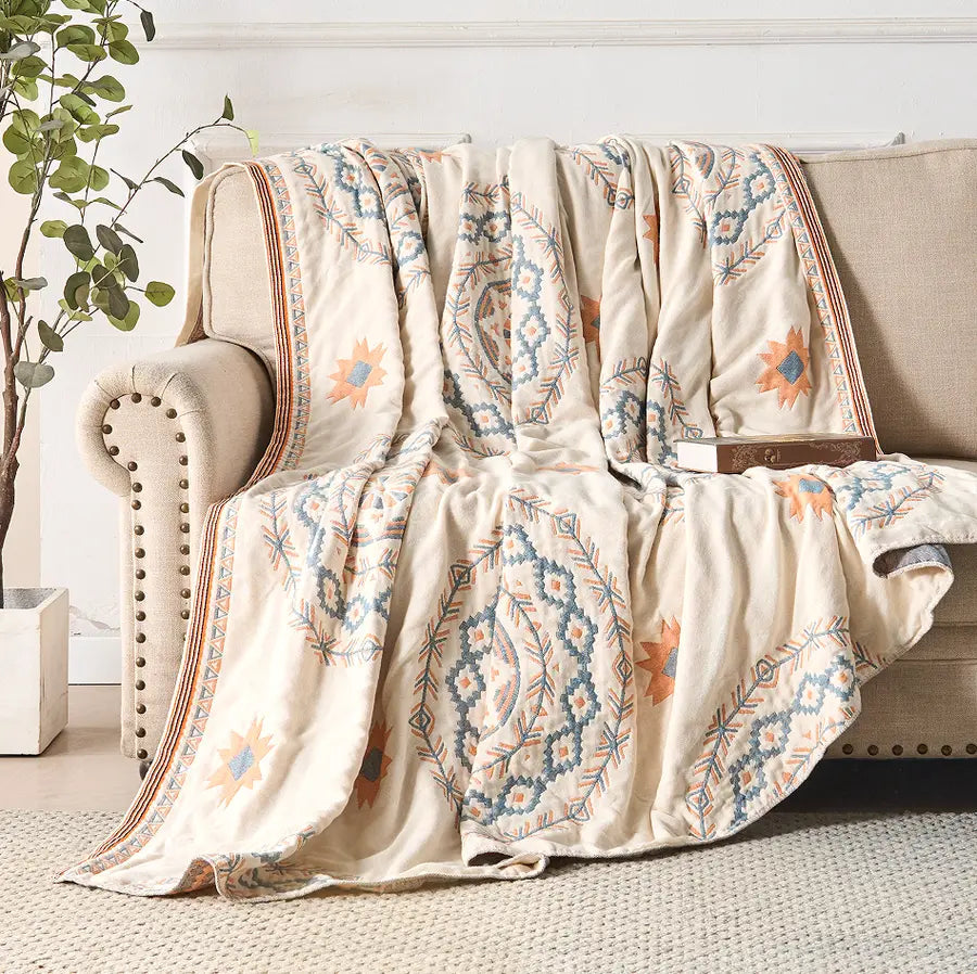 Nordic Boho Bedspread