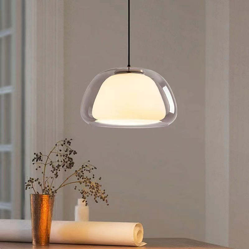 Aurora Milk Glass Pendant Light Modern Hanging Lamp