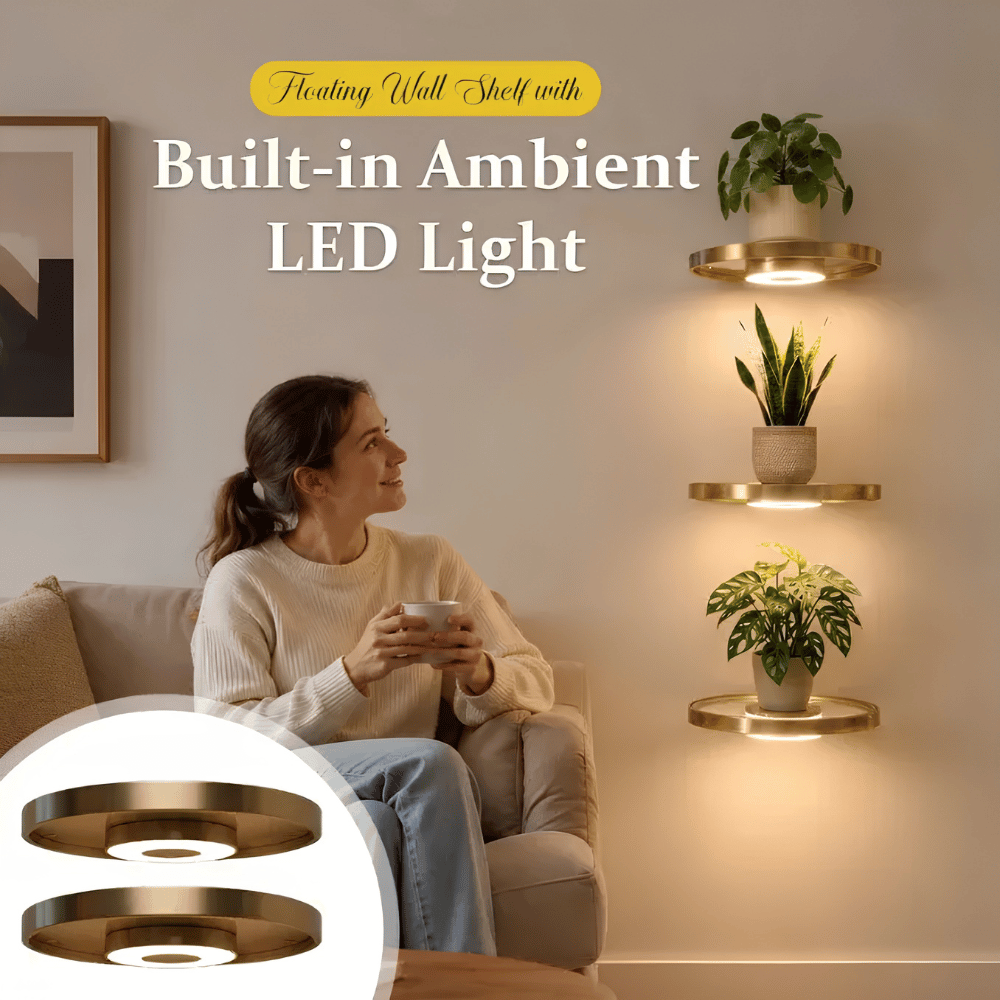 LED Floating Plant Wall Shelf
