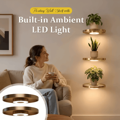LED Floating Plant Wall Shelf