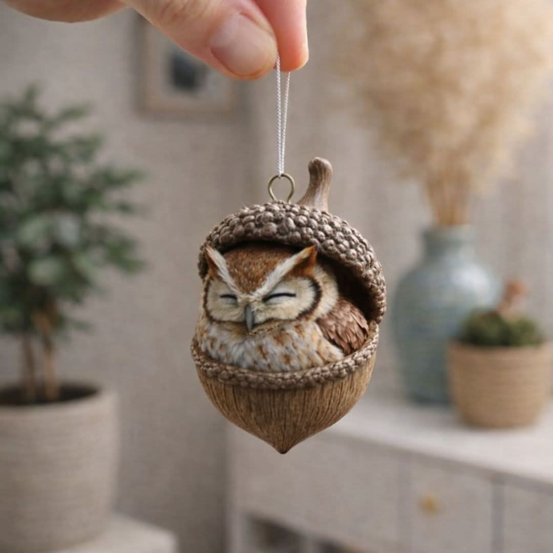 Cute sleeping woodland friends figurine