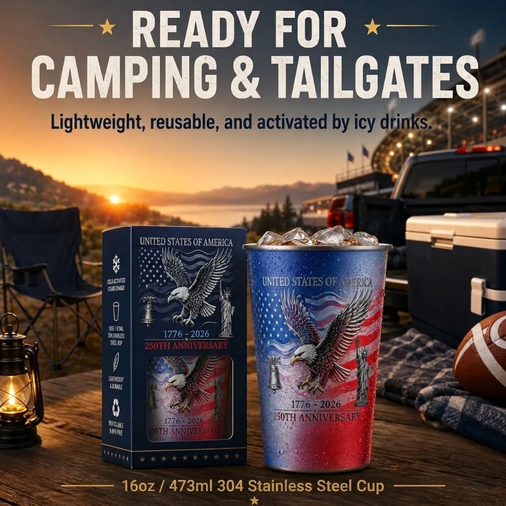Magic Color Changing Patriotic Cup