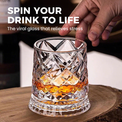 Rotating Whiskey Glass