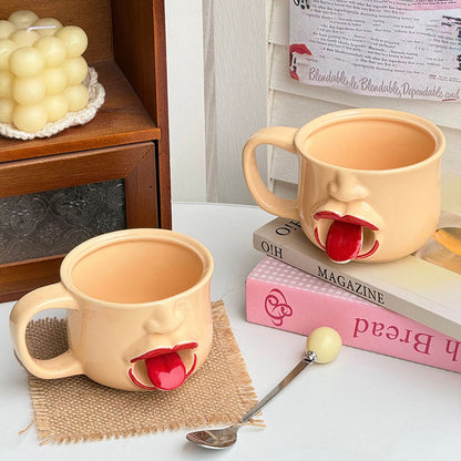 Playful 3D Tongue Ceramic Mug