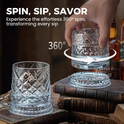 Rotating Whiskey Glass