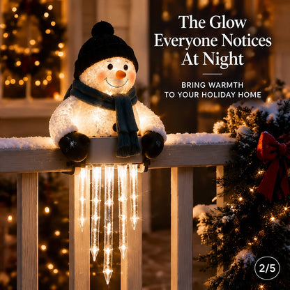 Snowman Icicle Railing Light