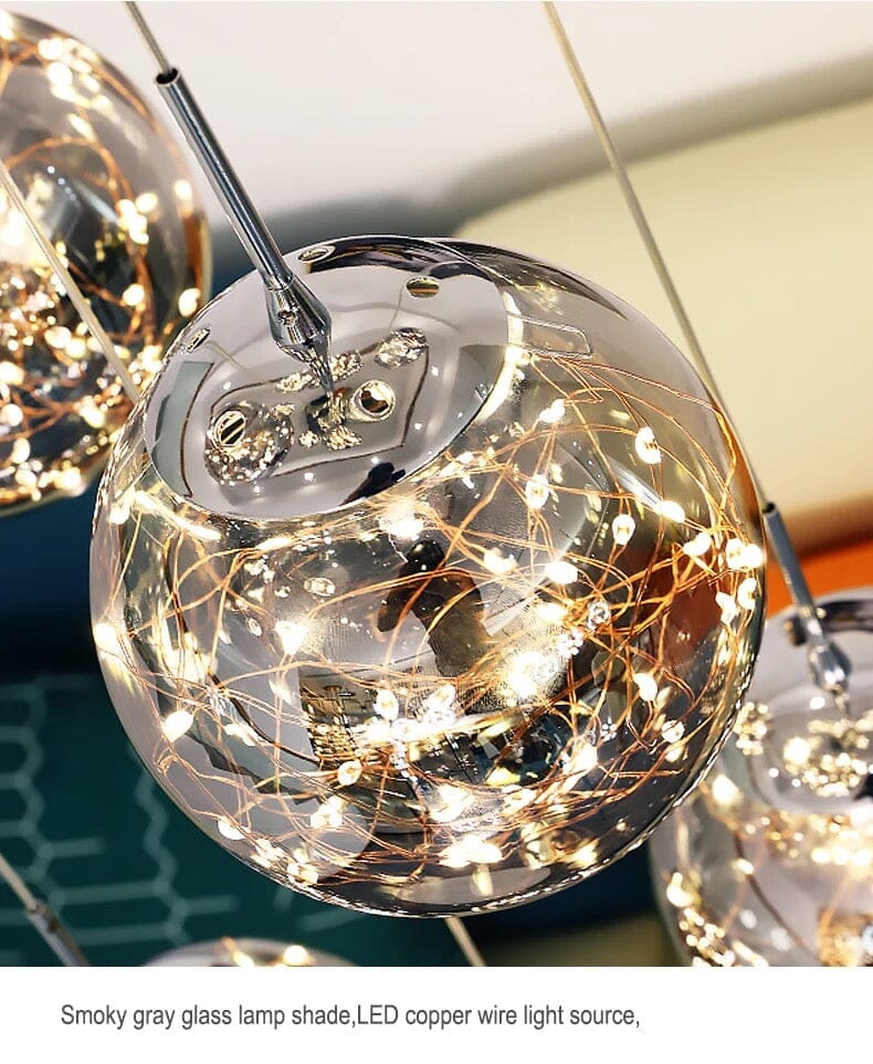 Glass Ball Chandelier