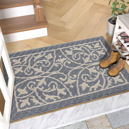 Low profile non-slip indoor entryway mat