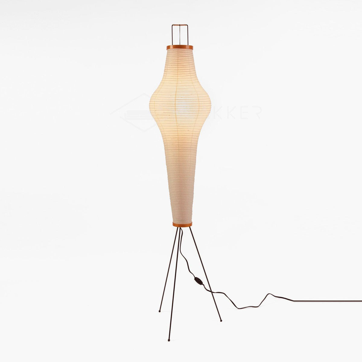 Midcentury Inspired Rice Paper Floor Lamp