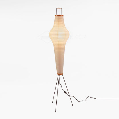 Midcentury Inspired Rice Paper Floor Lamp