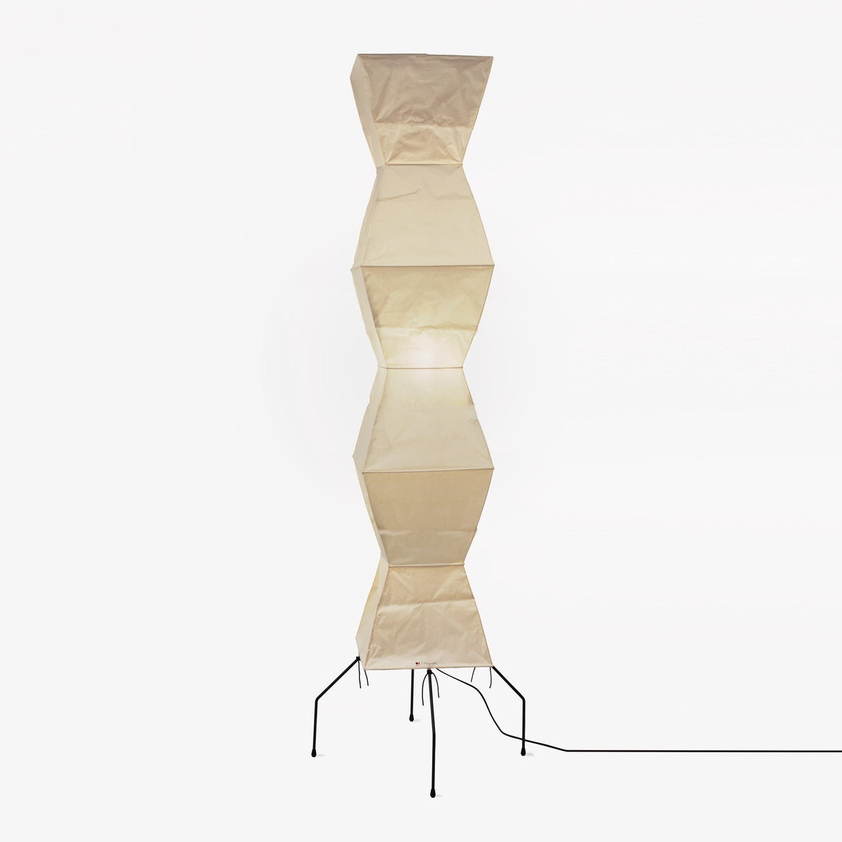 Midcentury Inspired Rice Paper Floor Lamp