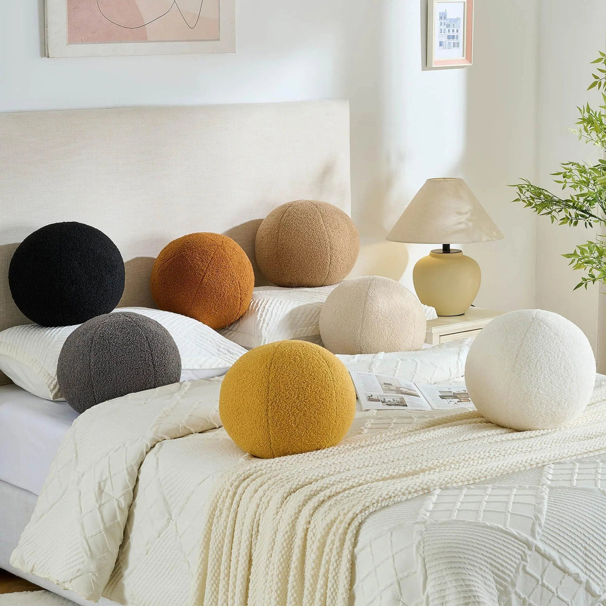 Round Ball Decorative Pillow Minimalist Cushion