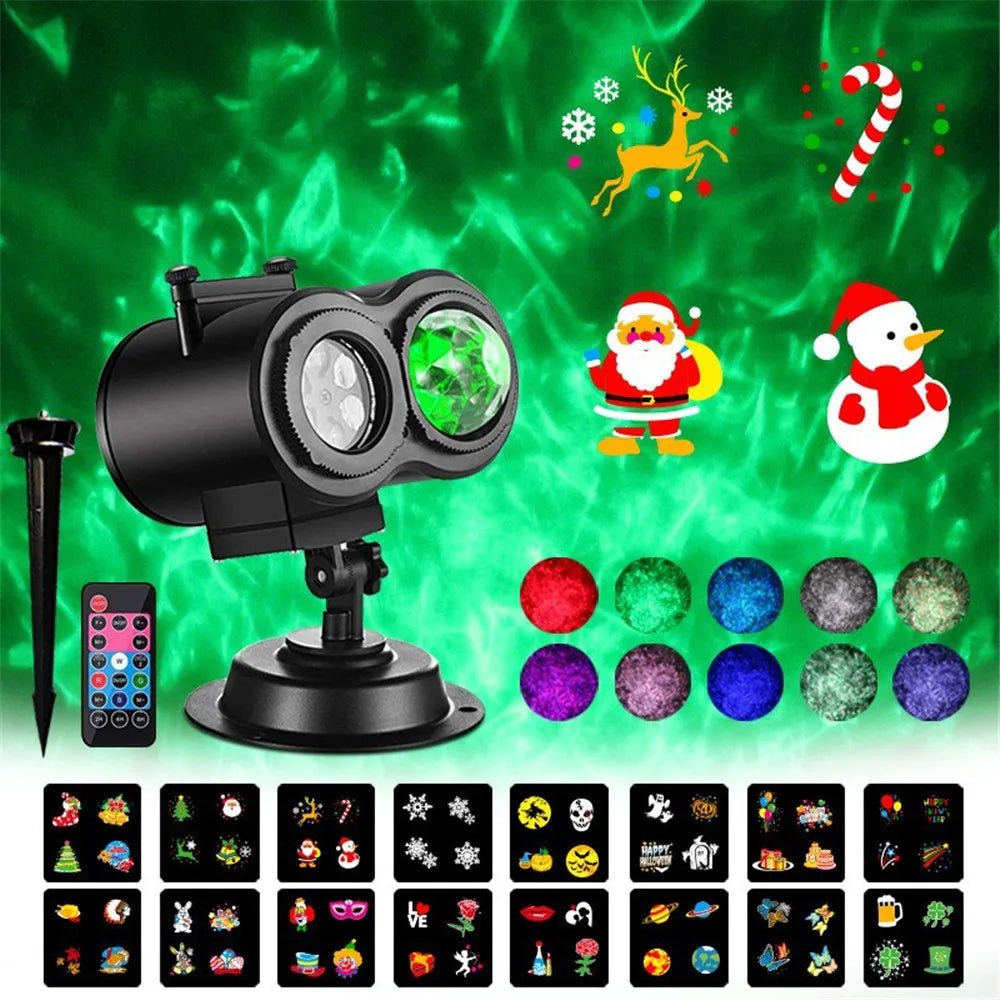 Outdoor Christmas Lights Projector with 16 Holiday Designs