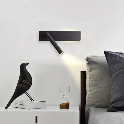 Rotatable LED lamp for flexibly adjustable bedside lighting