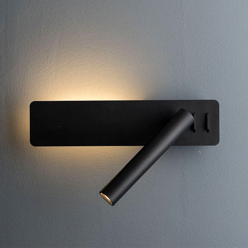 Rotatable LED lamp for flexibly adjustable bedside lighting