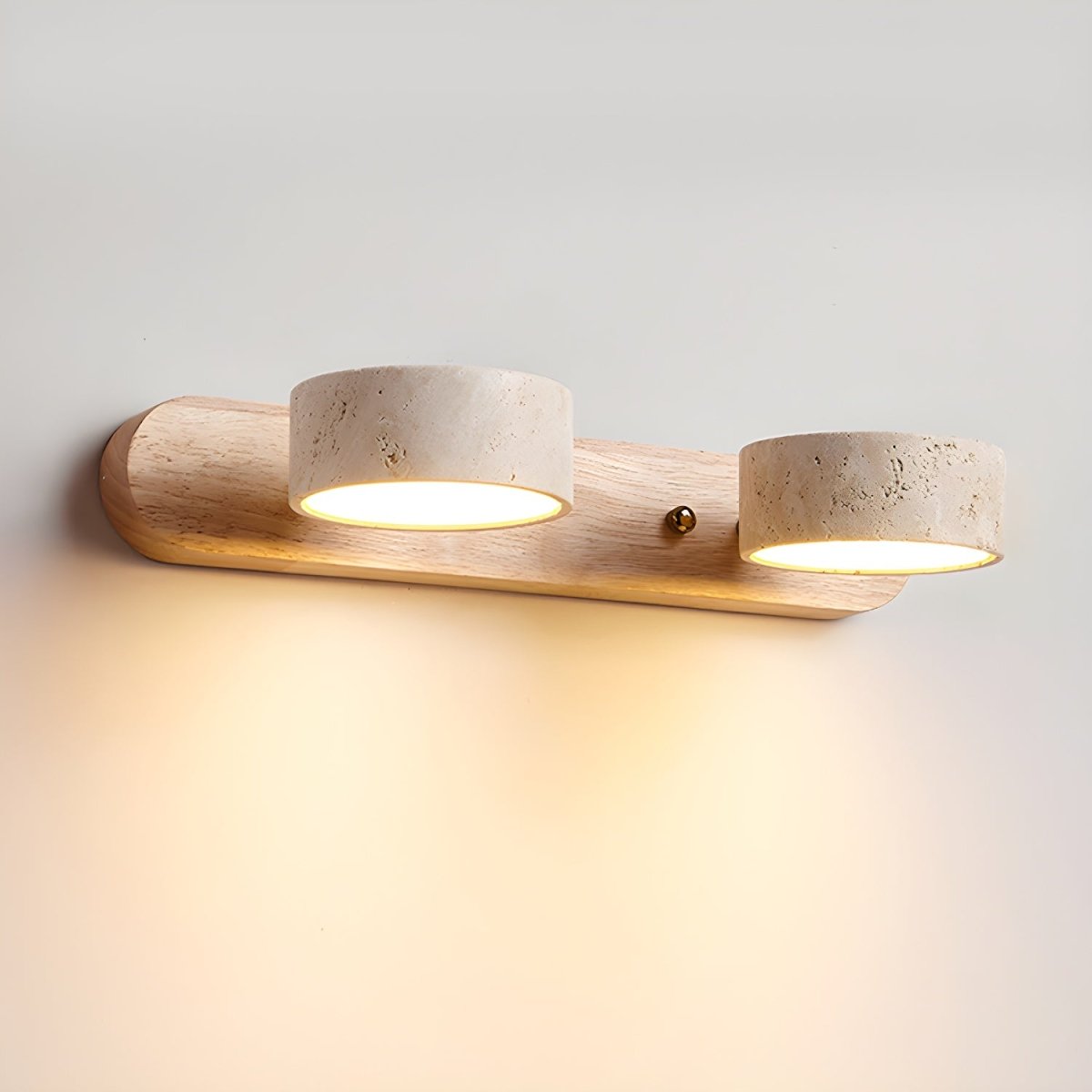 LED travertine wall light for architectural luxury