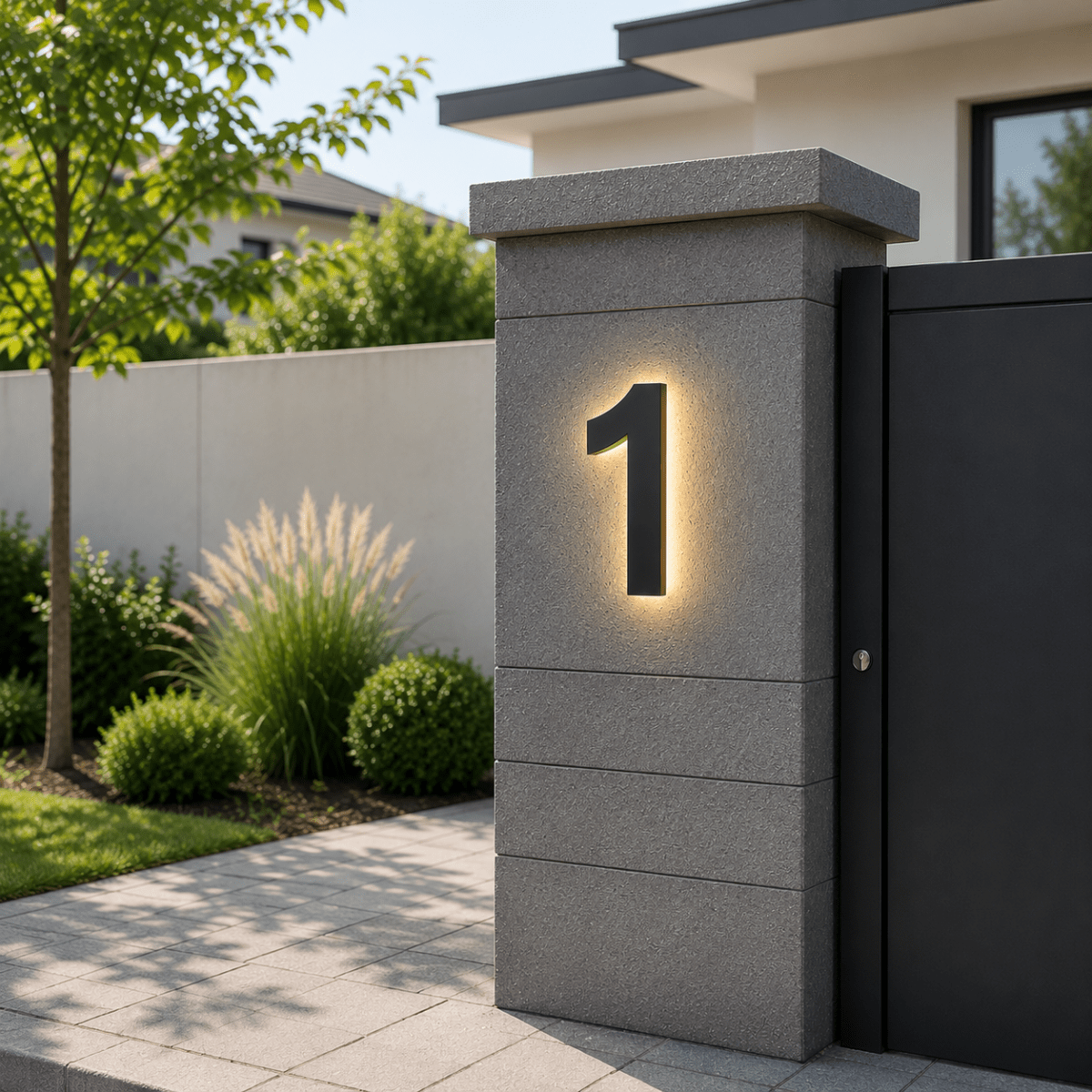 Customizable LED house numbers for elegant house identification