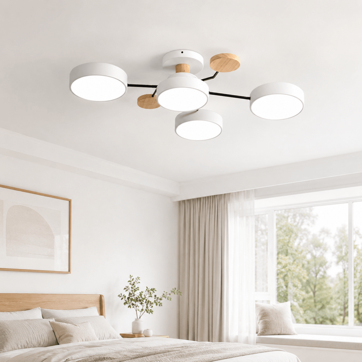 Modern round LED ceiling light with a minimalist design