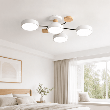 Modern round LED ceiling light with a minimalist design