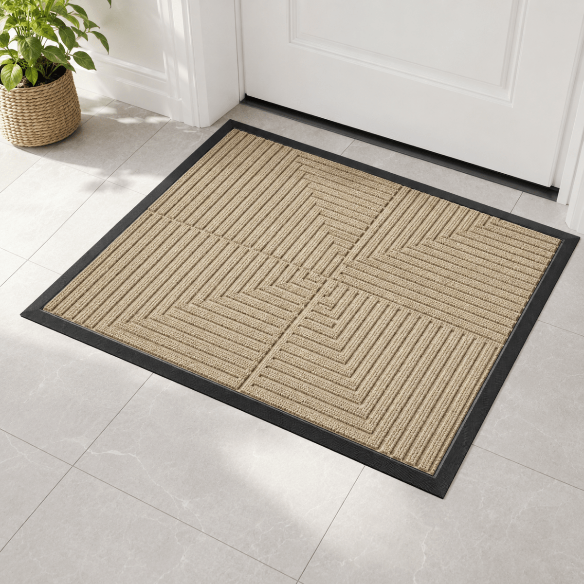 Heavy-Duty Doormat with Non-Slip Dirt-Trapping Function