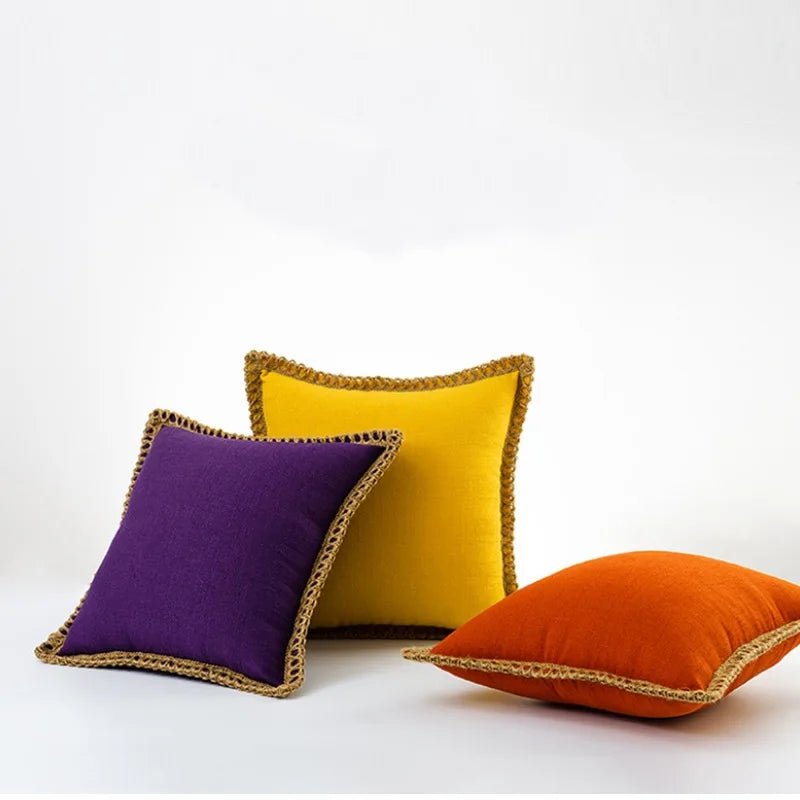 Elegant French-style decorative cushion with vibrant color design