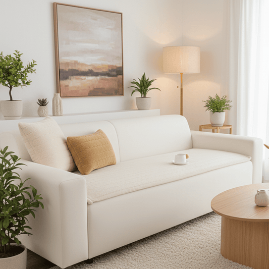 Soft non-slip sofa cover for pet protection and cozy living