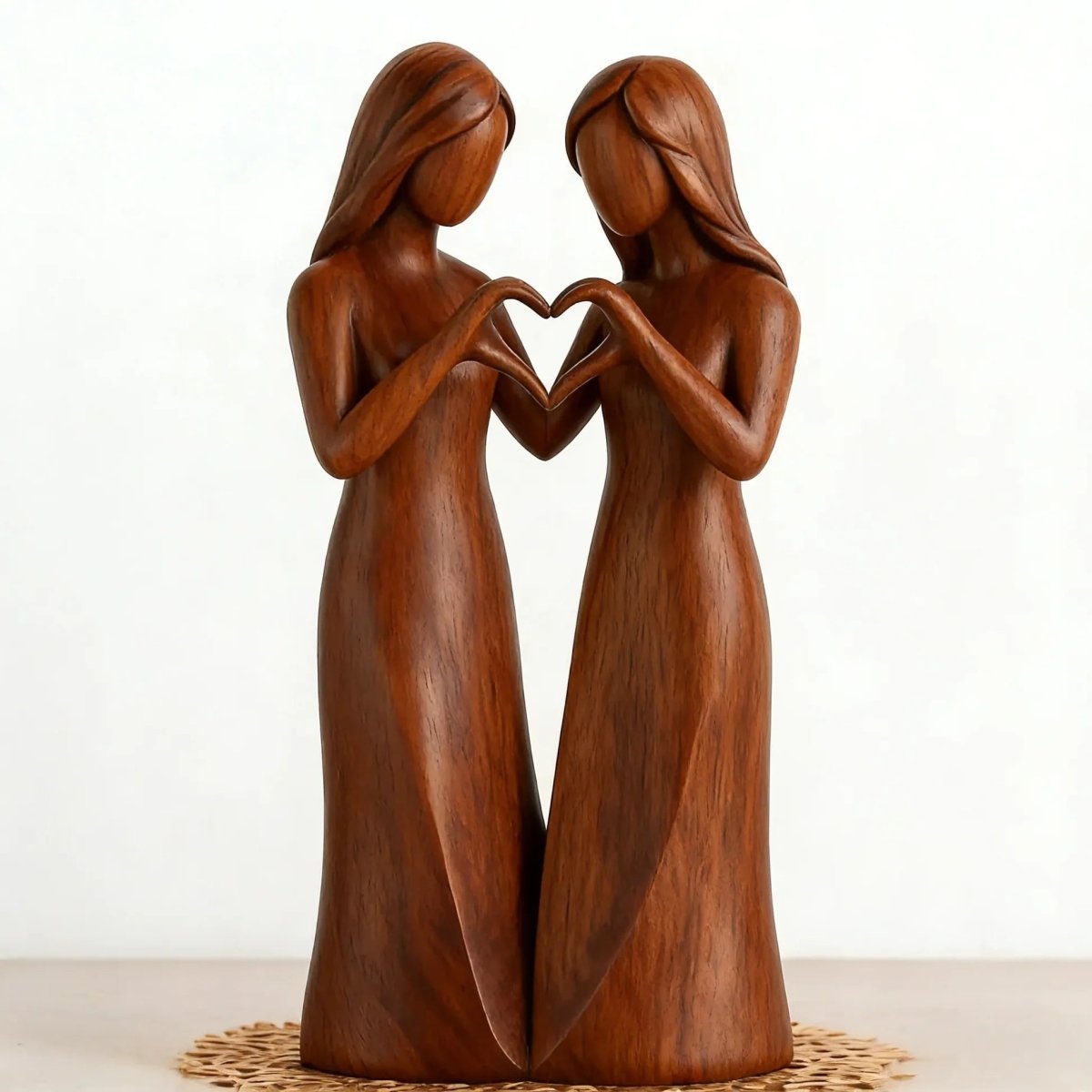 Handcrafted resin sculpture as a symbol of friendship and connection