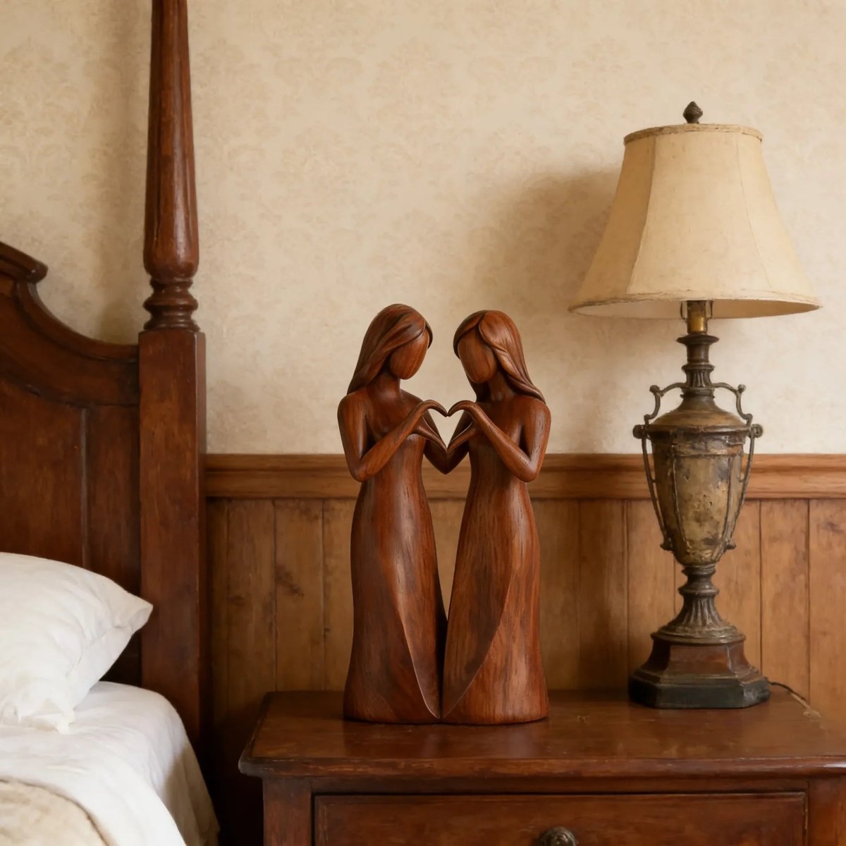 Handcrafted resin sculpture as a symbol of friendship and connection