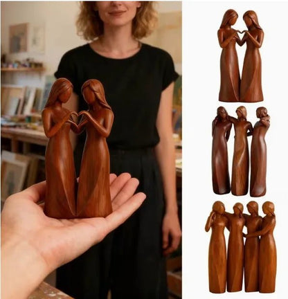 Handcrafted resin sculpture as a symbol of friendship and connection
