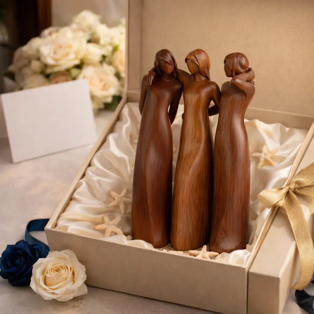 Handcrafted resin sculpture as a symbol of friendship and connection