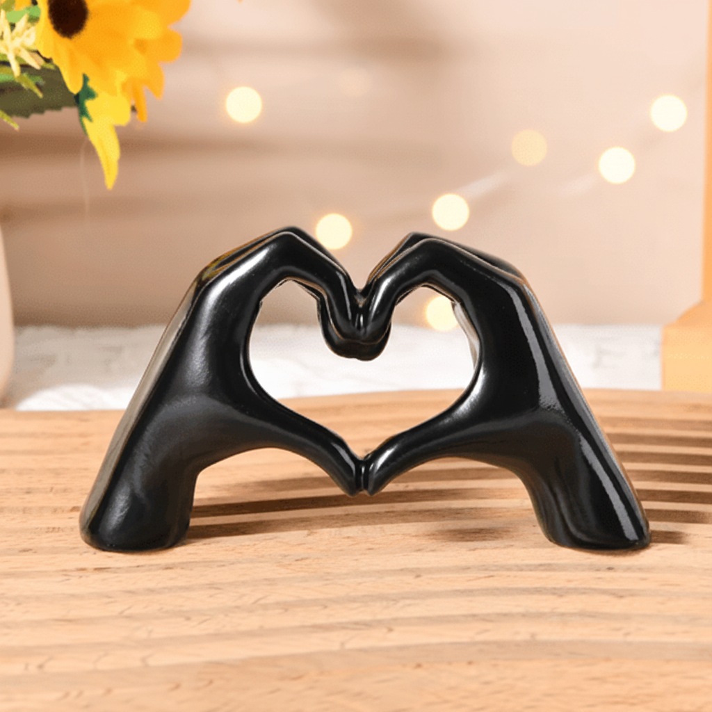 Handcrafted wooden decorative figure for a loving home