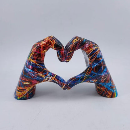 Handcrafted wooden decorative figure for a loving home