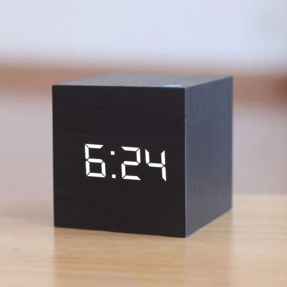 Compact mini LED digital alarm clock for stylish rooms