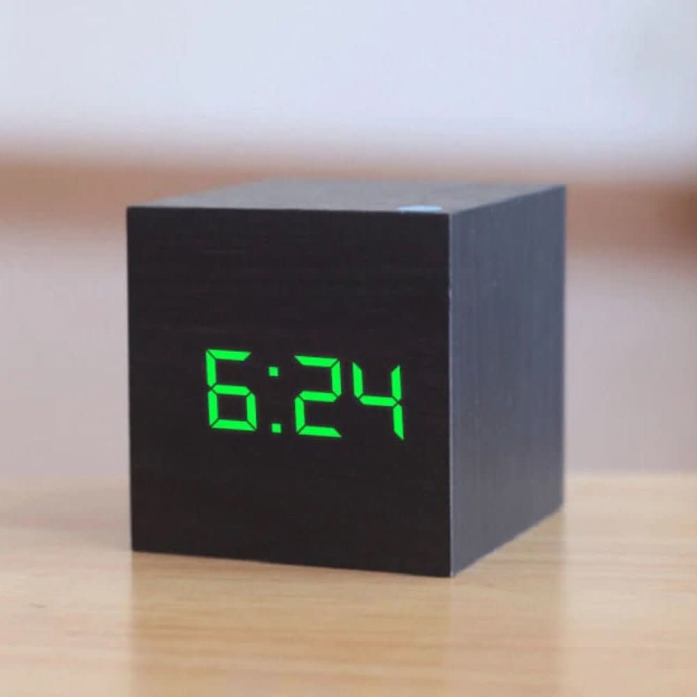 Compact mini LED digital alarm clock for stylish rooms