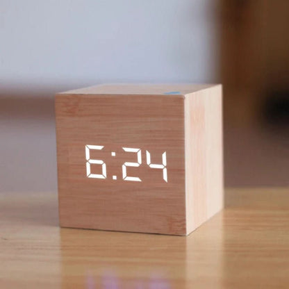 Compact mini LED digital alarm clock for stylish rooms