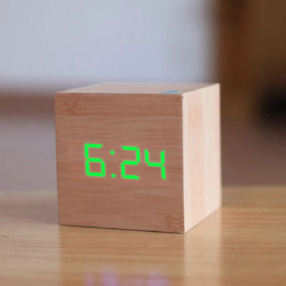 Compact mini LED digital alarm clock for stylish rooms