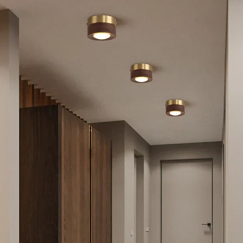 Energy-Saving Walnut Lighting Solution