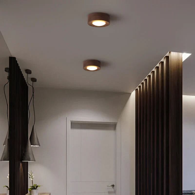 Energy-Saving Walnut Lighting Solution