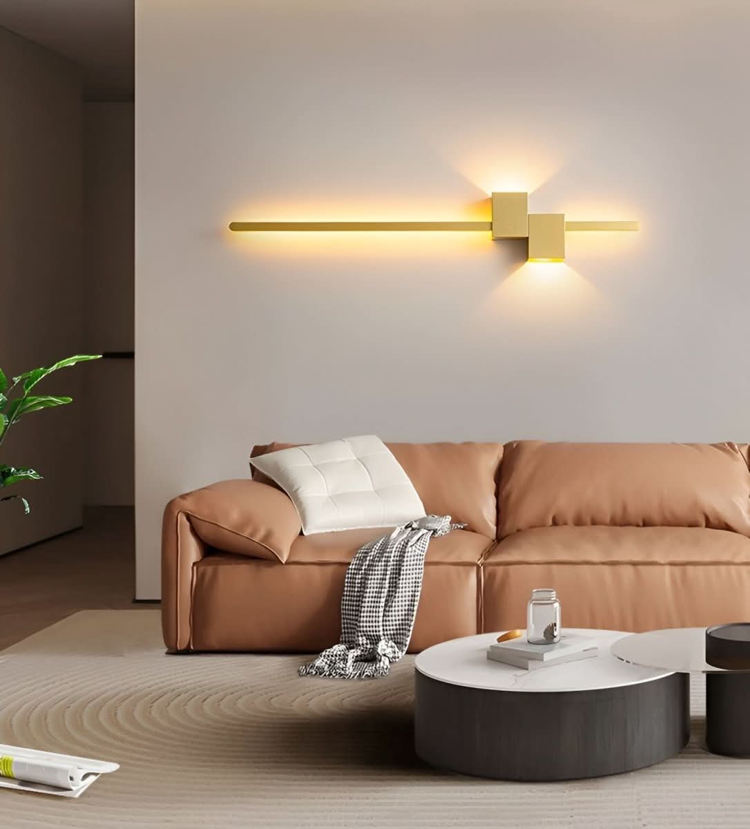 Minimalist LED wall light for a modern ambiance