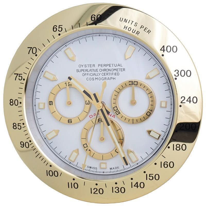 Silent Wall Clock with Stainless Steel Frame & Luminous Hands (33 cm)
