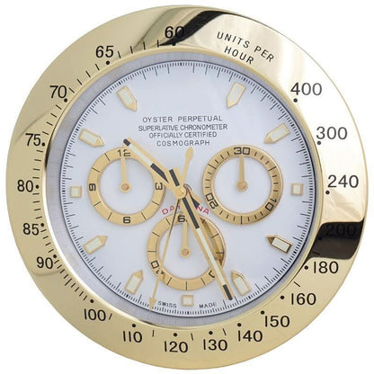 Silent Wall Clock with Stainless Steel Frame & Luminous Hands (33 cm)