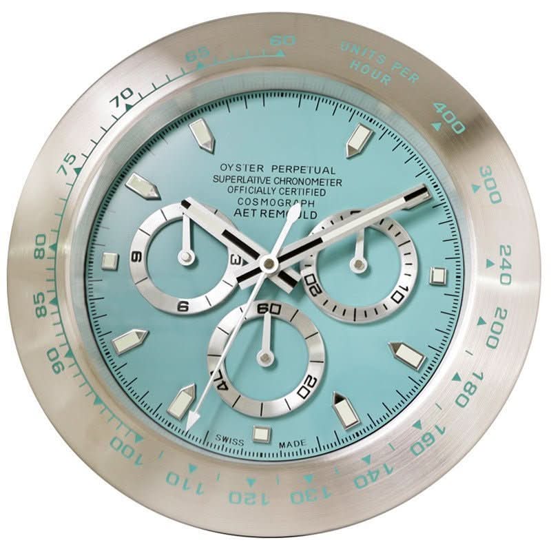 Silent Wall Clock with Stainless Steel Frame & Luminous Hands (33 cm)