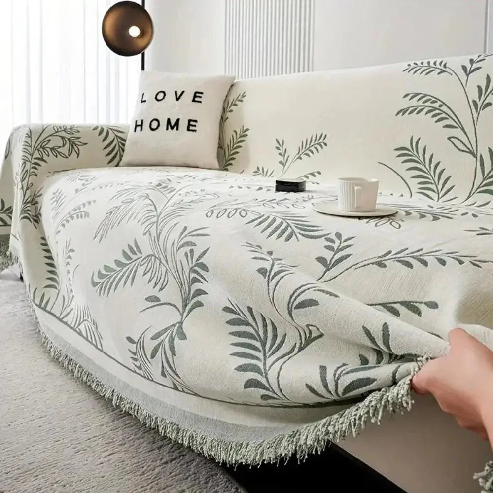 Chenille Jacquard Couch Cover